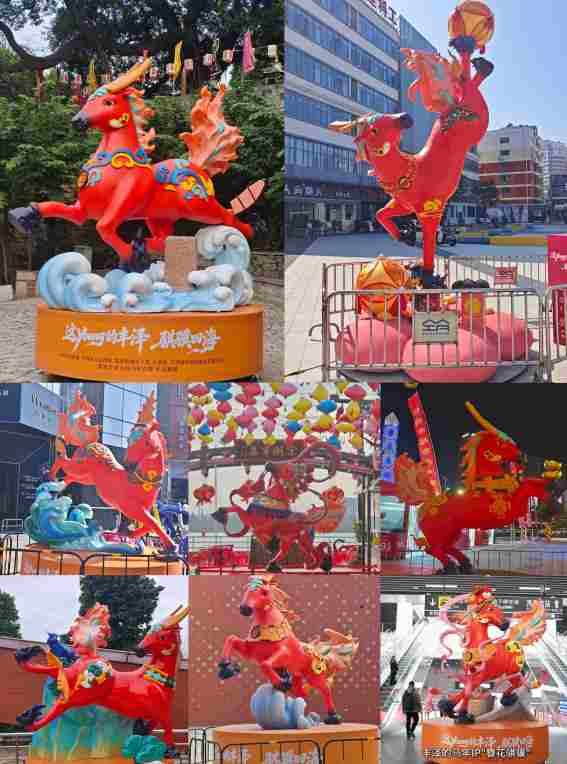 匠心智造 焕彩丰泽｜比邻三维圆满完成丰泽马年IP「骐骥泽泽」艺术装置制作